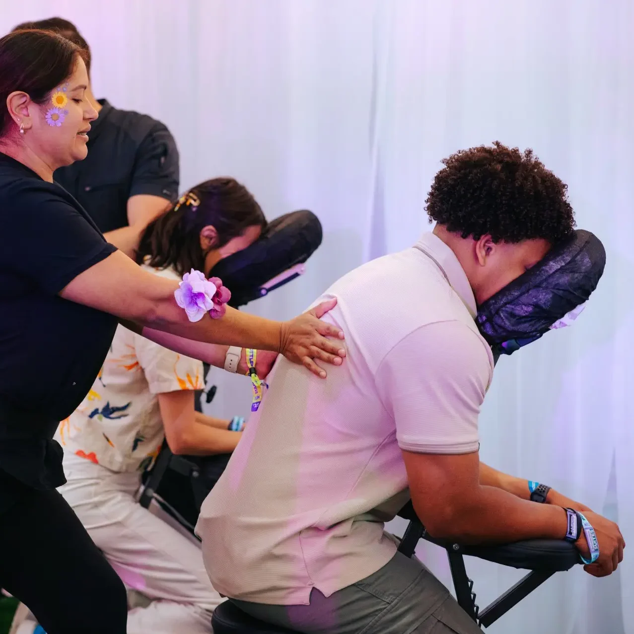 man getting massage at the spa